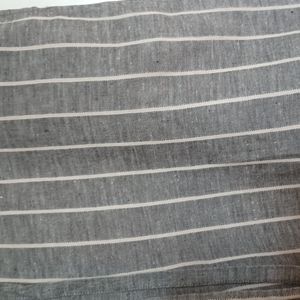 Eskandar grey and ivory striped linen pants